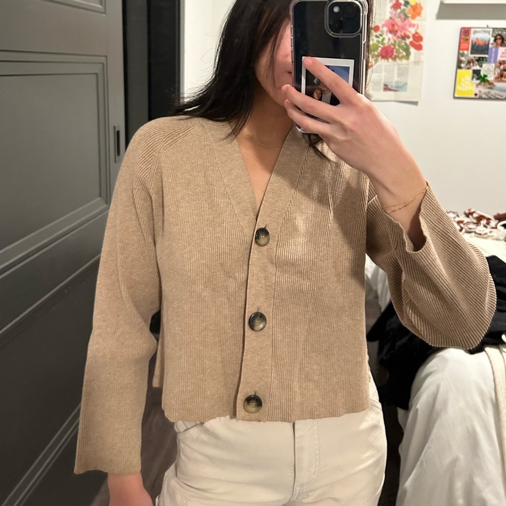 Zara tan cardigan